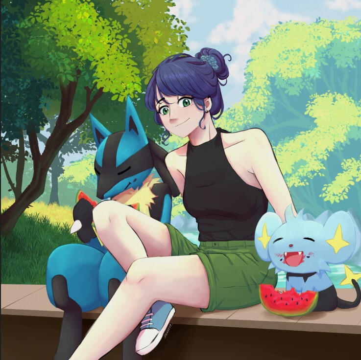 Illustration with backgrounds
